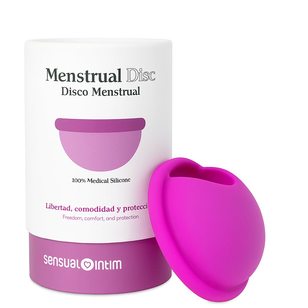 Krążek menstruacyjny wielokrotnego użytku, 100% silikon medyczny, przyjemny w rozmiarach S i L, ochrona 12 godzin, nadaje się do silnego przepływu krwi, nie uciska, przyjazny dla środowiska