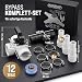 MONZANA® Bypass Set Pool 12-teilig 3 Wege Ventil Anschluss Ø 32/38mm Schlauchschellen Sandfilteranlagen Poolheizung Wärmepumpe Solarheizung