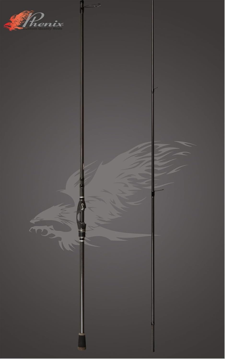 PHENIX RODS Trifecta LITE Spinning / 10' / 2 PC / 6-12 LB LINE Rating/Fast Taper Action / 1/4-3/4 OZ Lure Weight/SEAGUIDE Guides/Phenix Custom Reel SEAT/EVA Handle