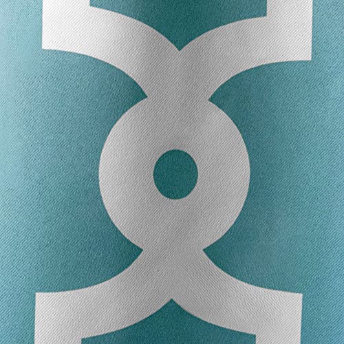 Exclusive Home Curtains Ironwork Woven Blackout Grommet Top Panel Pair, Teal, 52x96, 2 Piece, W 52" x L 96" (2 Panels) - Image 2