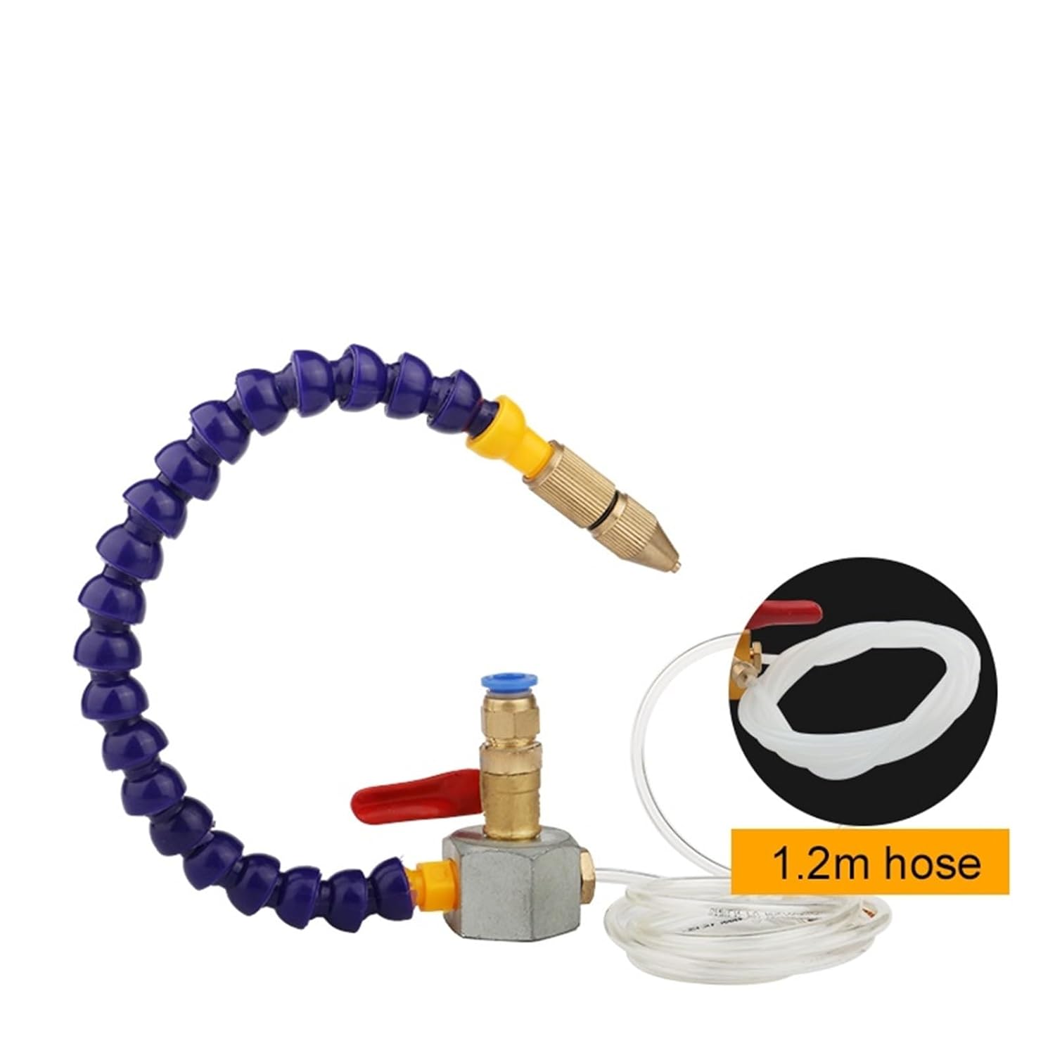 1pc Spray Cooling Lubrication Spray System CNC Lathe Engraving Metal Cutting Flexible Water and Oil Cooling Pipe for 8mm Pipe(Magnet Sprayer-2)