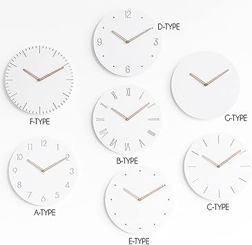 JATIBOSH Easy to Read Wall Clock Living Room Creative Nordic Clock Bedroom Mute Hanging Clock Battery Operated Decor Clock for Home Office School (Battery Not Included)