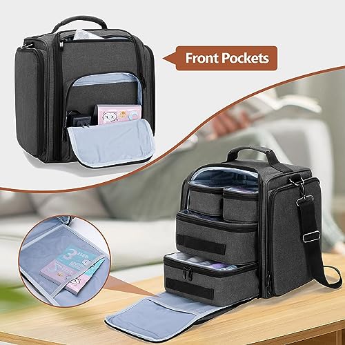 BAFASO Large Travel Toiletry Bag with 4 Removable Pouches, Multifunctional Makeup Bag Hair Bag for Toiletry and Makeup Supplies, Black by BAFASO - Image 2