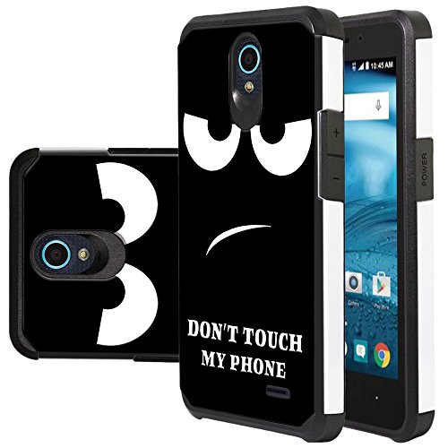 Harryshell ZTE Prestige Case, ZTE Avid Plus Case, ZTE Sonata 3 Case, ZTE Maven 2 Case, Hybrid Dual Layer Armor Defender Case Cover for ZTE Prestige/Avid Plus/Chapel/Sonata 3 / Maven 2 (C-4)