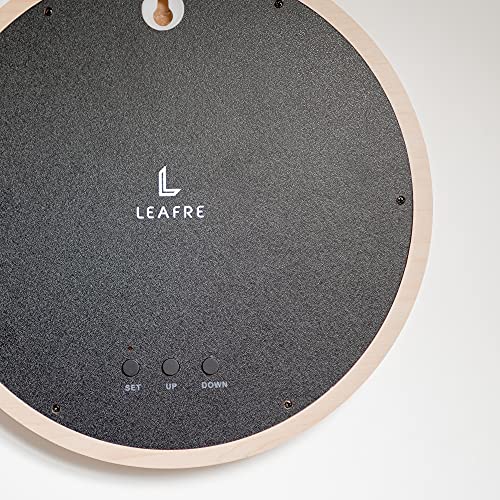 Leafre Minimalist Led Digital Wall Clock – Usb Powered | Wooden, 12/24 Hour, Night Mode, Silent Clock | Aesthetic Room Decor For Kitchen, Living Room, Bedroom, Classroom, Office (9 In) #TOP5