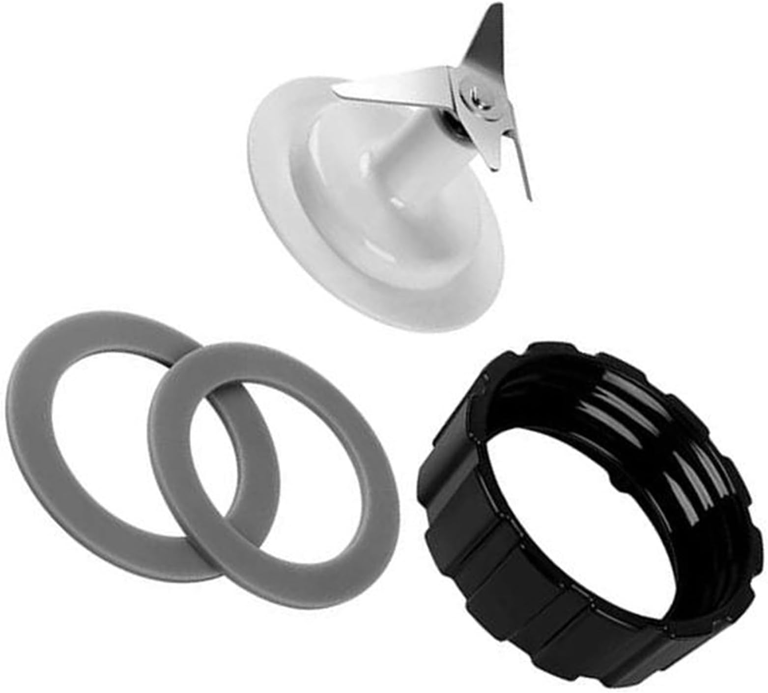 Blender Blade with Blade Gasket Blender Base Bottom Cap and 2 Rubber O Ring Sealing Ring Gasket, for Hamilton Beach Blender Blade Cover