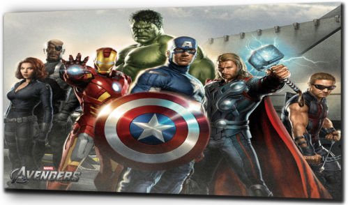 Plush Prints Tableau sur toile Personnages de Marvel The Avengers, Voir photo, 12