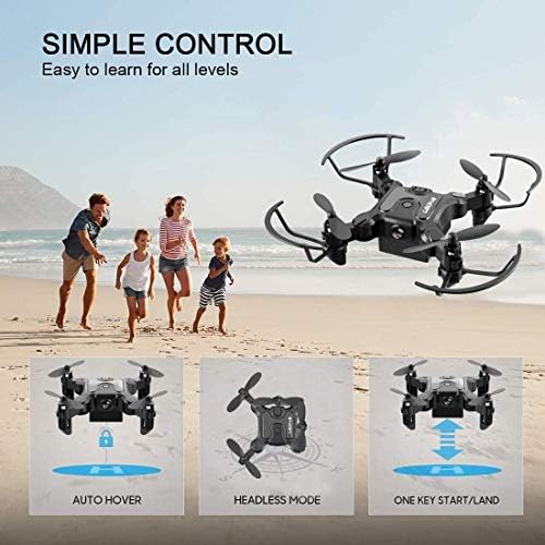 4DRC Mini Drone with 720p Camera for Kids and Adults, FPV Drone Beginners RC Foldable Live Video Quadcopter,App Control,3D Flips and Headless Mode,One Key Return,Altitude Hold,3 Modular Batteries