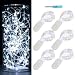 OakHaomie Pack of 6 Sets 10ft(3m) LED Starry String Lights 30 Micro Starry LEDs on Silver Wire,CR2032 Batteries Required and Included,DIY Wedding Centerpiece or Table Decorations (Daylight White)