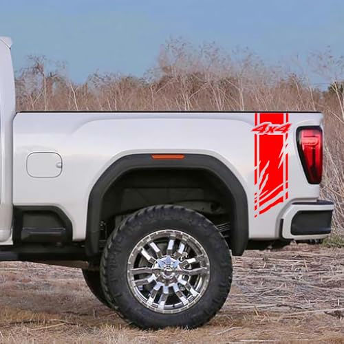 Image of 2Pcs 4X4 Pickup Trucks Trunk Sticker for Most Pickup, Universal Truck Tail Decal Decoration Exterior Accessories (Matte Black)