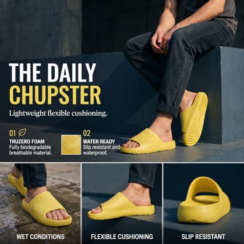 Image of CHUPPS Chupster Men's Orthopedic Slippers | Soft Cushioned Footbed | Lightweight Flip Flops | Anti-Skid Sole | Comfortable Daily Wear Chappals