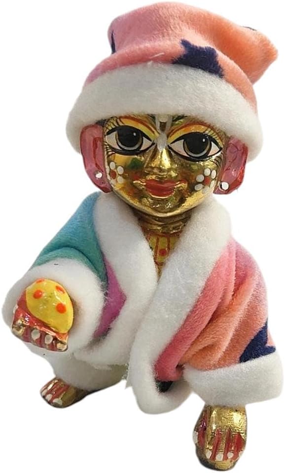 Laddu Gopal Winter Night Suit | Night Suit for Ladoo Gopal | Kanha Ji | Bal Gopal | Thankur Ji (Size 4, Pack of 4)