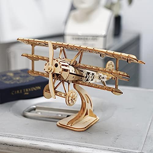 Side view of the assembled 301 Airplane model, highlighting wing structure