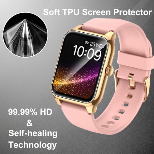 CONAPIKA 3 Stück Schutzfolie für BANLVS 2025 Smartwatch, Ultra-dünnes Blasenfreie HD-Klar Anti-Kratz TPU Displayschutzfolie Hohe Empfindlichkeit Anti-Öl Anti-Blasen Wasserdicht schutz zubehör folie