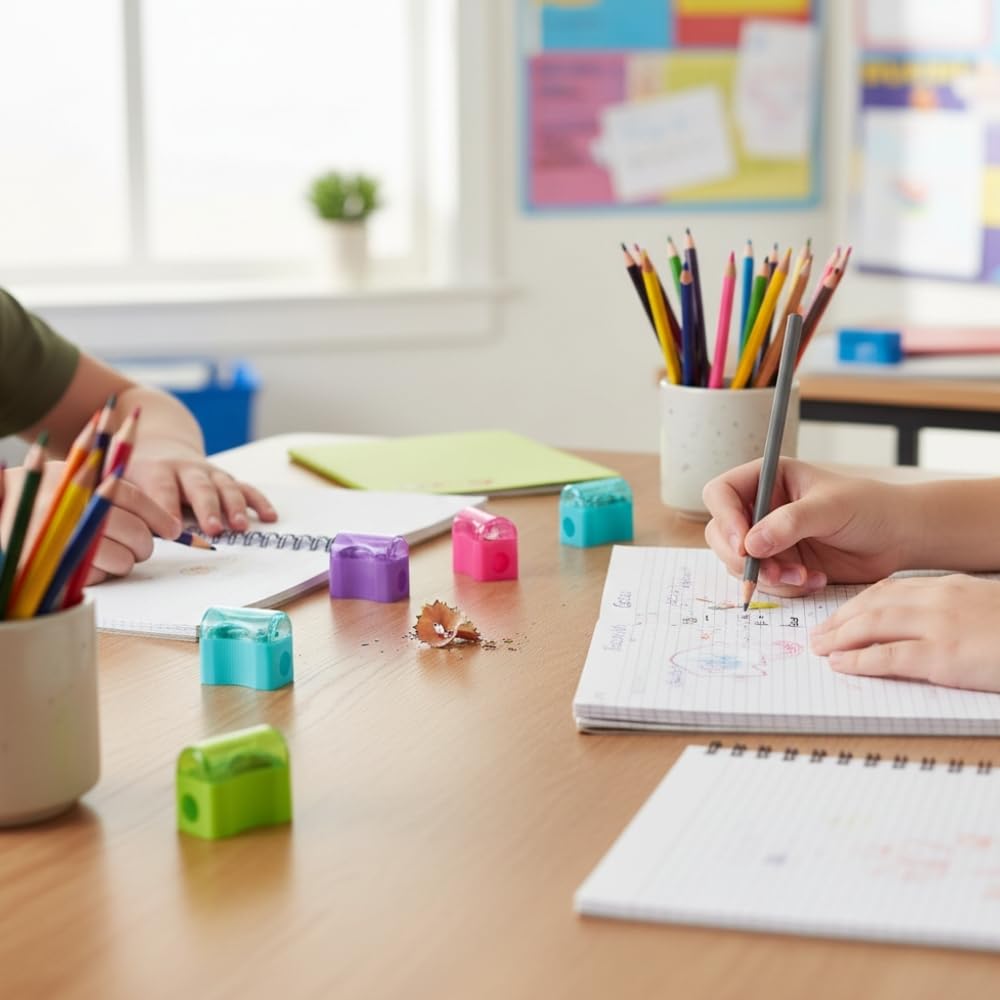 Fun Express - Winter Colored Pencil Sharpeners for Winter - Stationery - Pencil Accessories - Sharpeners - Winter - 72 Pieces