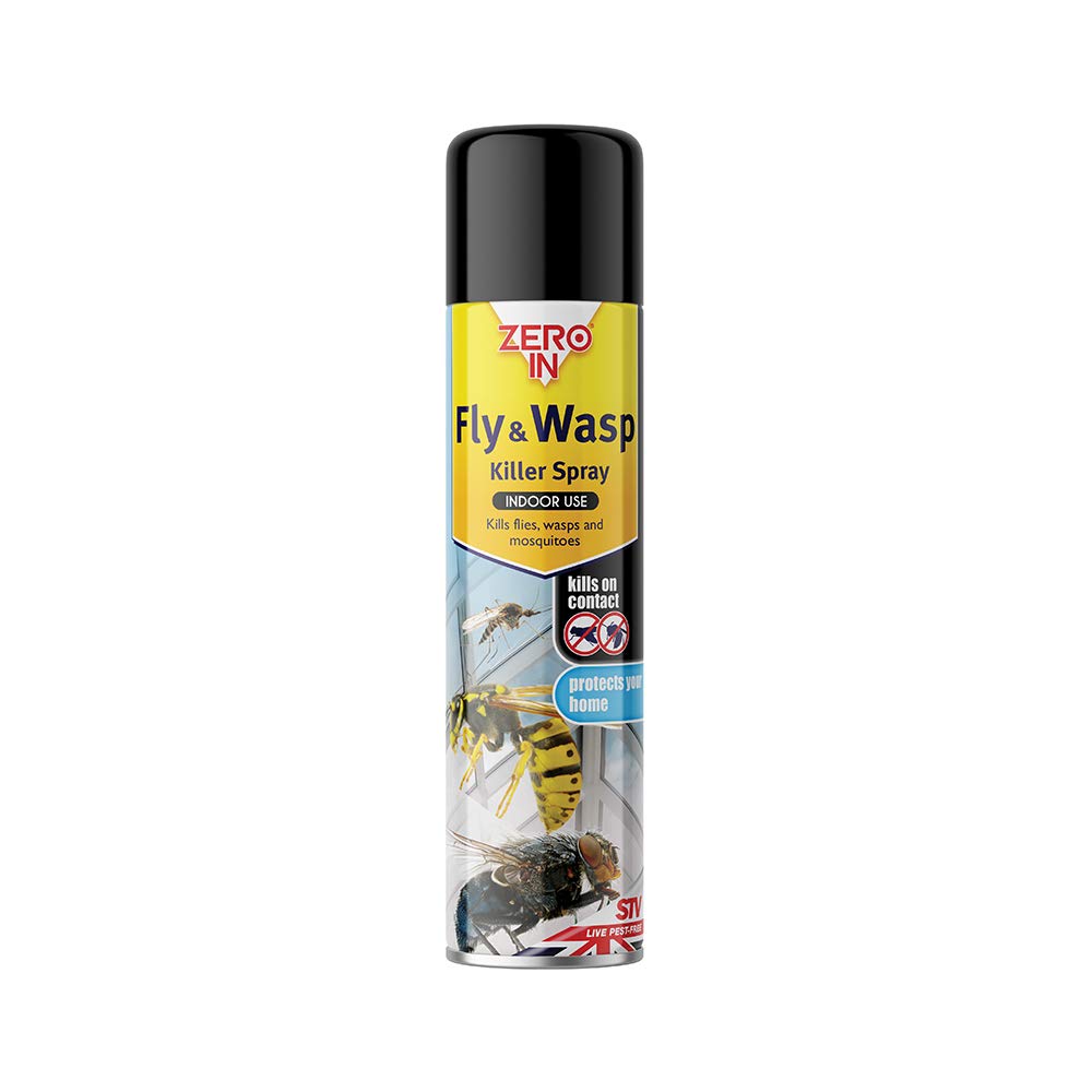 Zero In Fly and Wasp Killer Spray (300 ml Aerosol, FastActing Control