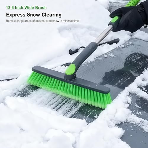 SEAAES 61.5 Inch Long Snow Brush with 5.2