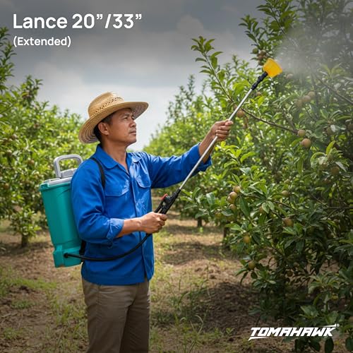 Image of Tomahawk Oxford ELE-0512 12V Battery Operated Sprayer 5L | Built-in 1.3Ah Battery | 1.2-2.2 L /Min Flow | 0.4MPa Pressure 4 Nozzles, Extendable Lance, Battery Indicator Agriculture & Garden Sprayer
