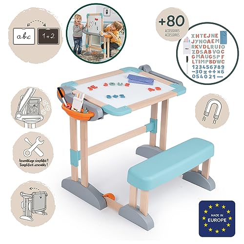 Smoby Bureau Modulo Space Transformable en Tableau Double Face 80 Accessoires Inclus Dès 420304 - vue 4