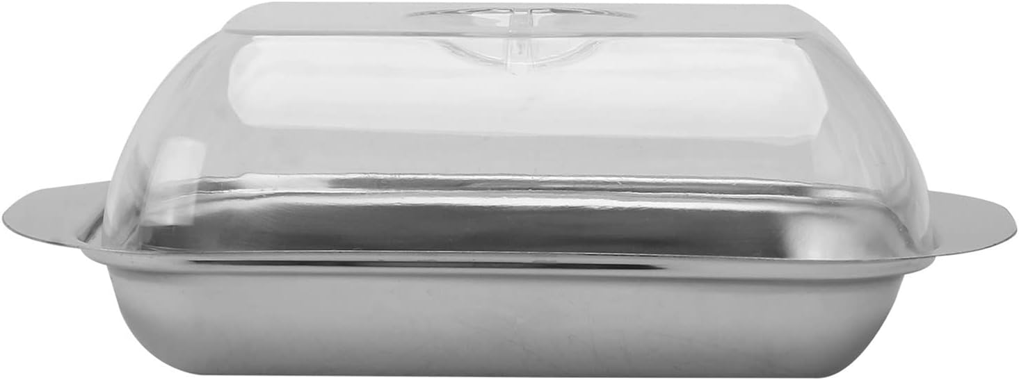 Butter Dishes Stainless Steel Butter Dish Butter Storage Food Container Household Butter Container with Lid 1 Piece Butter Container (Color : Assorted Colors, Size : 18x11cm)