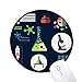 Produktbild Reagenzglas Konische Flasche Chemie Runde rutschfeste Mousepads schwarz genähte Kanten Game Office Geschenk