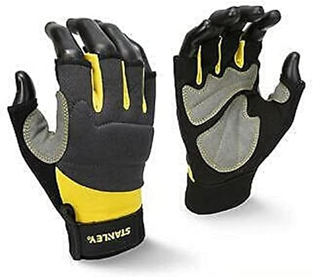 STANLEY Mens Fingerless Performance Breathable Work Gloves