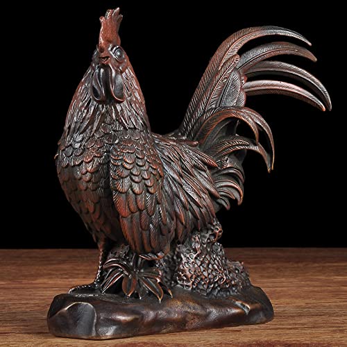 Sculpture Decor All Copper Rooster Ornament Rooster Crafts Statue Living Room Decoration