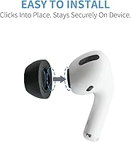 Vista 4 de Comply Puntas de repuesto de espuma viscoelástica para auriculares Apple AirPods Pro 1 y 2 Comodidad máxima, ajuste seguro, aislamiento superior