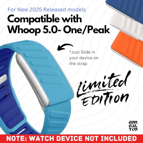 Image of Premium Sports Strap for Whoop 5.0 - One & Peak 2025 Released Band Replacement Strap Accessory | Soft Felt | Silicone Band for Fitness (Device Not Included) (Sky Blue)