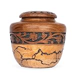 Cremation Urn for Human Ashes Adult Male and Female - Wooden Burial Urn for Ashes Memorial Keepsake Available in 6 Sizes (X-Large-170 lbs or 77 Kg)