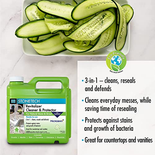 StoneTech RTU Revitalizer, Cleaner & Protector for Tile & Stone, 1-Gallon (3.785L), Cucumber Scent - Image 4
