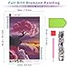 AIRDEA DIY 5D Diamond Painting Tree by Number Kits for Adults Round Full Drill Diamond Art Kits Pink Tree Gem Painting Art Landscape Picture Arts Diamond Painting Set for Home Wall Decor 11.8x15.7inch