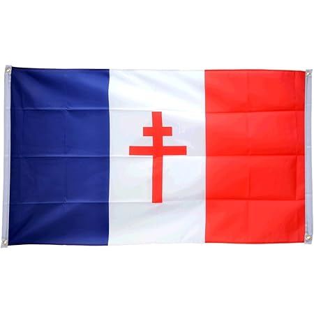 Digni Drapeau De Balcon Avec 4 Oeillets France Libre 1940 43 Croix De Lorraine 90 X 150 Cm Sticker Gratuit Amazon Fr Jardin