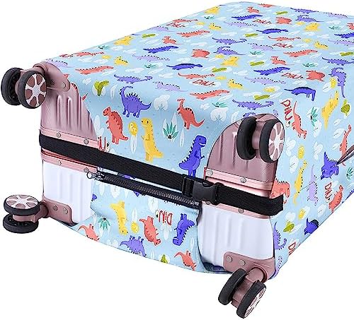 Mateju Housse Valise Housse De Valise Élastique 3D Dinosaure Géant Housse Protection Valise Lavable Housse De Protection Pour 18-32 Pouces Bagages Luggage Cover En Spandex (Dinosaures,S
