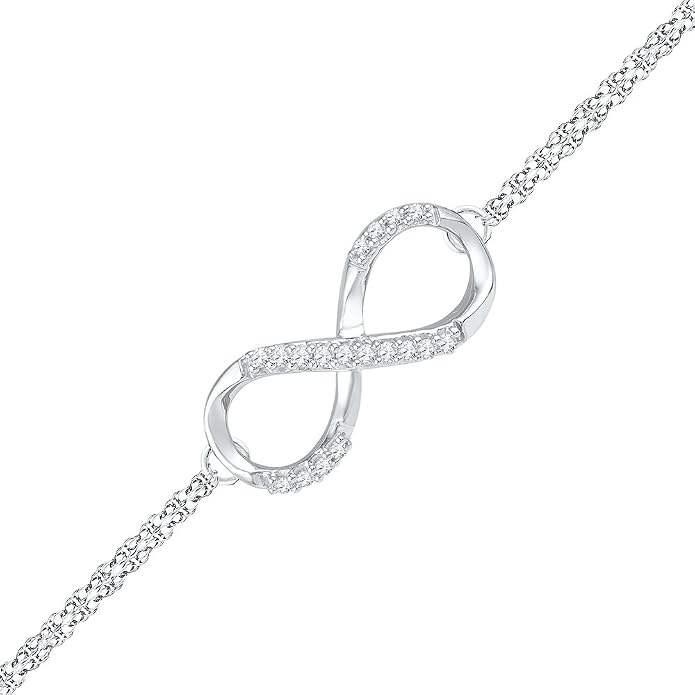 Sterling Silver Twisted Diamond Ring – Round Cut, 0.04 Cttw, Fashion Stackable Design - View #6