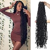 7 Packs Soft Locs 32 Inch Faux Locs Crochet Hair for Black Women Whole Strand Pre-looped Long New Lo