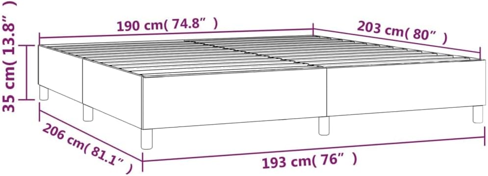 King Size Bed Frame Black Faux Leather with Engineered Wood Platform, Sturdy Slatted Foundation for Mattress Support, Modern Minimalist Bedroom Furniture, Heavy-Duty Stable Frame
