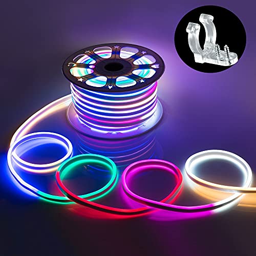 Xianglangsuccess Led Rope Lamp Holder 50 Transparent Pvc Holder With 100 Screws For Wall Mounting And Strip Mounting Of Led Lamp #TOP4