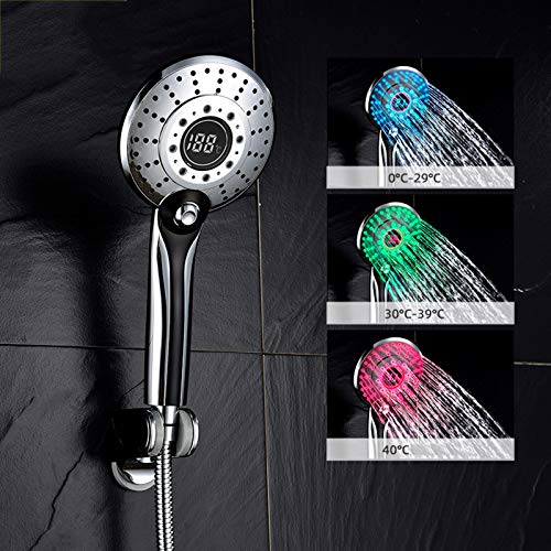 Pommeau de douche à main en ABS haut de gamme à affichage LED - 3