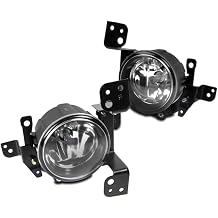 Front Bumper Driving Fog Lights Chrome Compatible with 2014-2015 Mitsubishi Mirage Hatchback