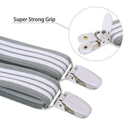 Buyless Fashion Adjustable Suspenders for Kids Toddlers Baby Elastic Solid Color 1 Inch - Y Back Design2