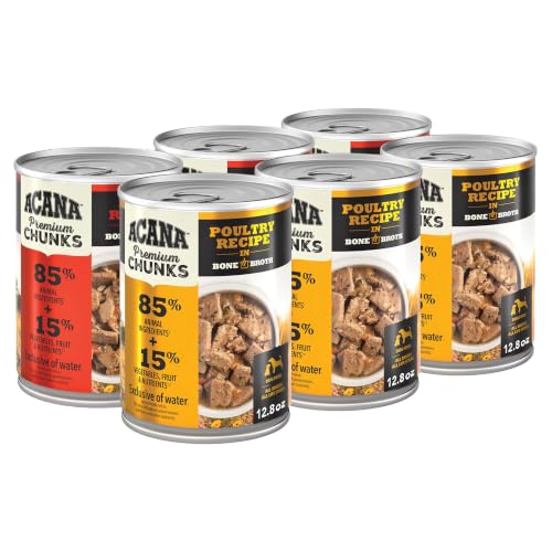 ACANA Chunks Wet Dog Food Variety Pack Beef & Poultry 12.8oz Cans (6 ct.)