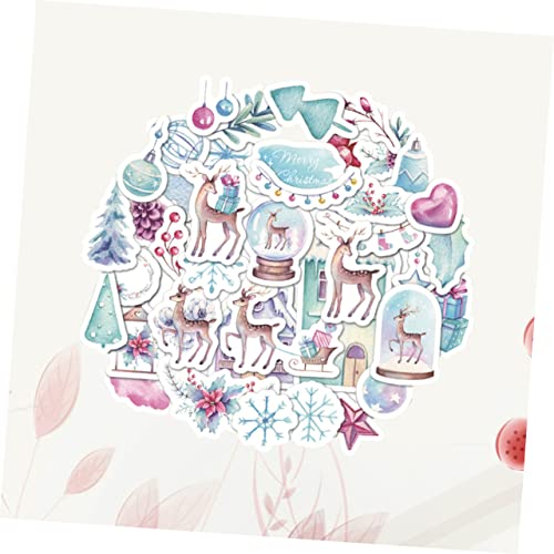 PRETYZOOM 120 Peças Remendos De Grafite Adesivos De Mala De Natal Adesivo Do Álbum Decalque Decorati