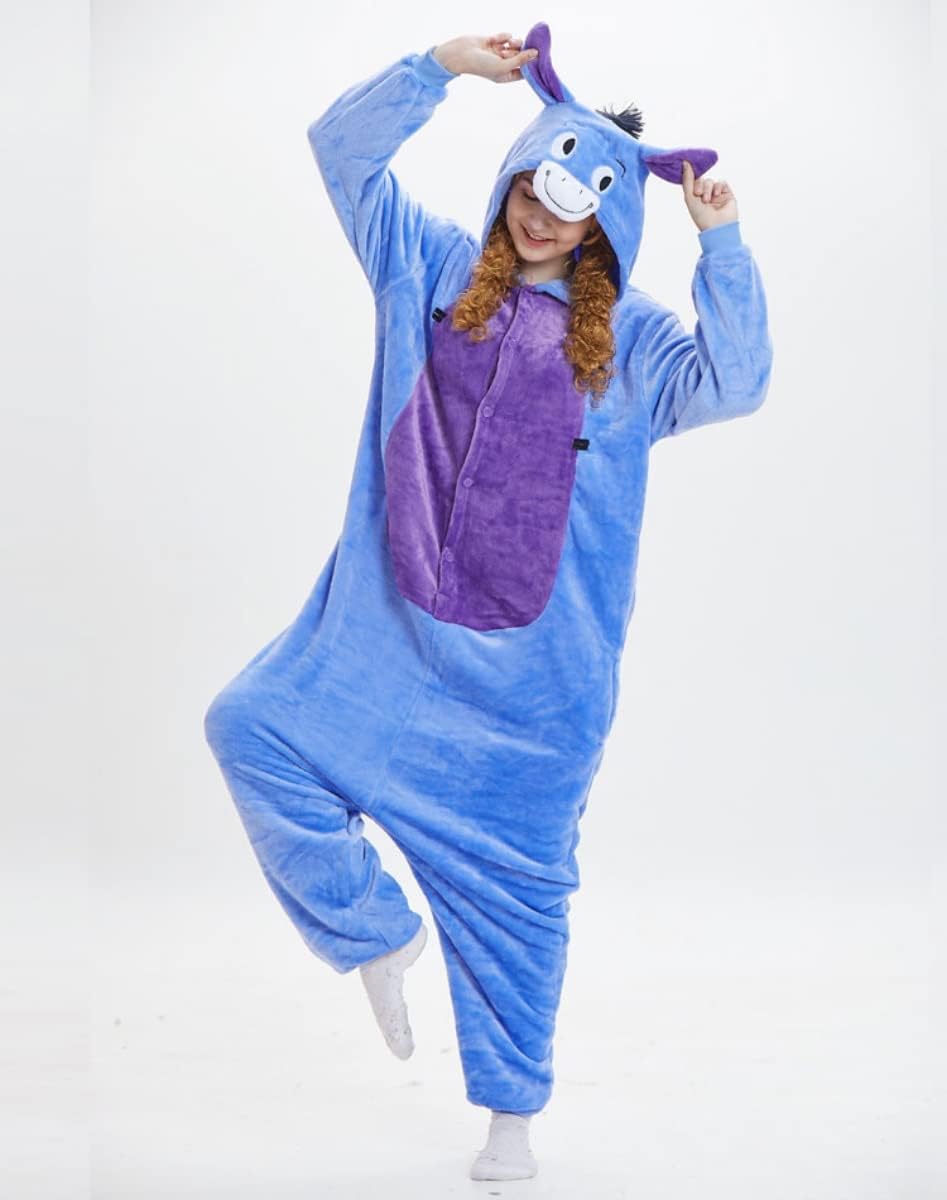 Animal Onesie Pajamas Kigirumi for Women Men Adult Unisex Sleepwear Halloween Cosplay Costume One-piece Jumpsuit