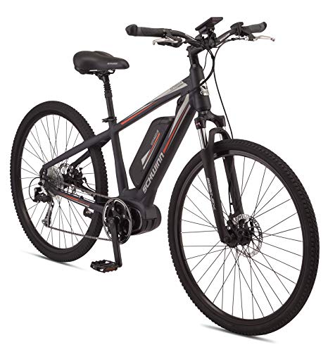 Schwinn Voyageur Electric Bike, Mid-Drive, Large Step-Through Frame, Dark Blue #TOP11