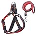 URPOWER Dog Leash Harness Adjustable & Durable Leash Set & Heavy Duty Denim Dog Leash Collar for Small, Medium and Large Dog, Perfect for Daily Training Walking Running