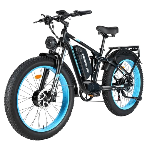 AOERACY Electric Mountain Bike, 26 x 4.0 Fat Tire Adult Electric Bike, 7 Speed Transmission System, Detachable 25Ah Battery, E-Bike for Men and Women