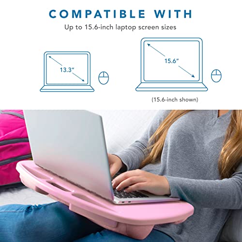 Lapgear Mydesk Lap Desk With Device Ledge And Phone Holder - Rose Quartz - Fits Up To 15.6 Inch Laptops - Style No. 44444 #TOP1