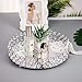 Feyarl Crystal Perfume Tray Cosmetic Makeup Vanity Tray Jewelry Trinket Organizer Mirrored Decorative Tray for Home Deco Christmas Birthday Gift(Round 10