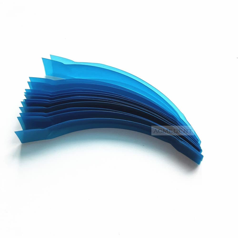 50Pcs Blue View Contoured Anterior Matrices Dental Transparent Blue Strip Best Radian Matrix Strips